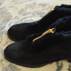 SARAH FLINT vibram ankle boots/shoes zip suede sz IT 35.5, US 5.5